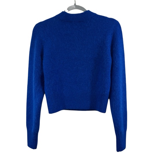 Pistola Sara Shrunken Crewneck Sweater Alpaca Blend in vibrant "Azure Blue - Picture 5 of 13